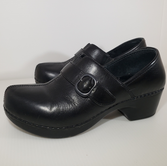 Dansko Leather Black Slip Resistant Protective Toe Nurse Doctor Clogs 36,5.5-6 - Picture 12 of 12